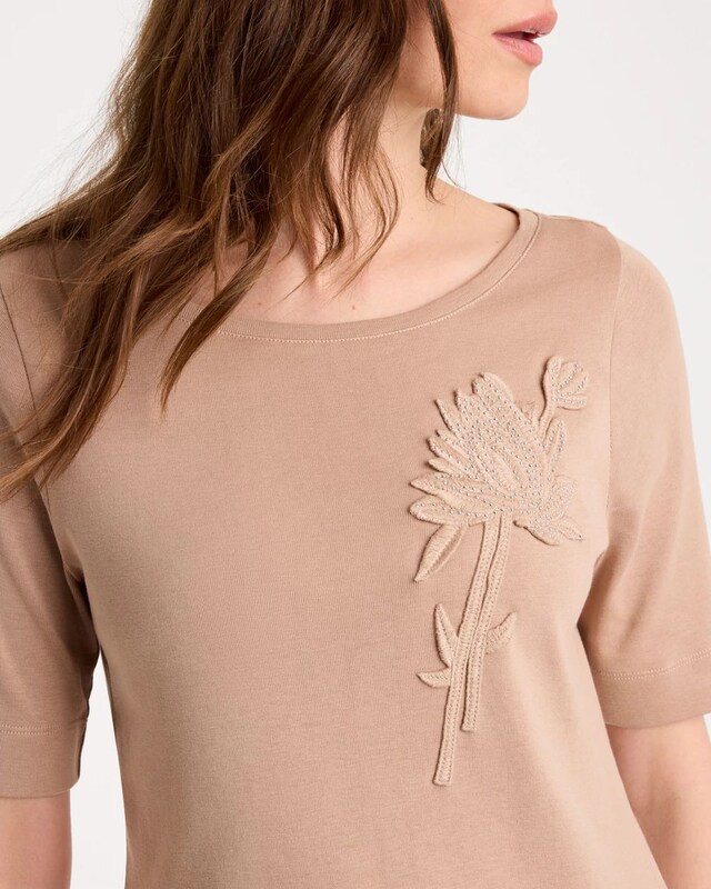 Novelty Pima Elbow Sleeve Tee - image 4